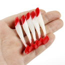 5pcs/Lot Soft Lures 50mm 70mm T Tail Jigging Fishing Lures Wobblers Tackle Double Color Bass Pike Aritificial Silicone Swimbait