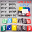 530pcs/Set Polyolefin Shrinking Assorted Heat Shrink Tube Wire Cable Insulated Sleeving Tubing Set 2:1 Waterproof Pipe Sleeve