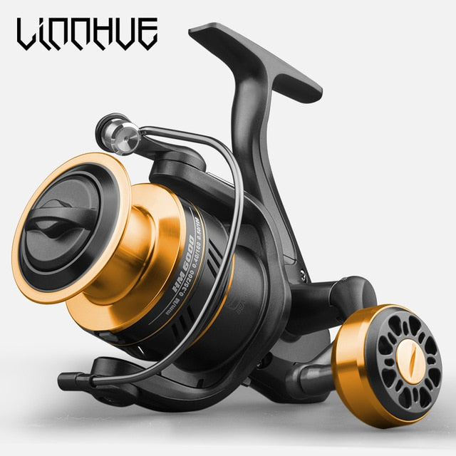 LINNHUE Fishing Reel HK1000-7000 Metal/EVA Grip 5.2:1 High Speed Spinning Reel Carp Fishing Saltwater Reel Send Gift 150m Line