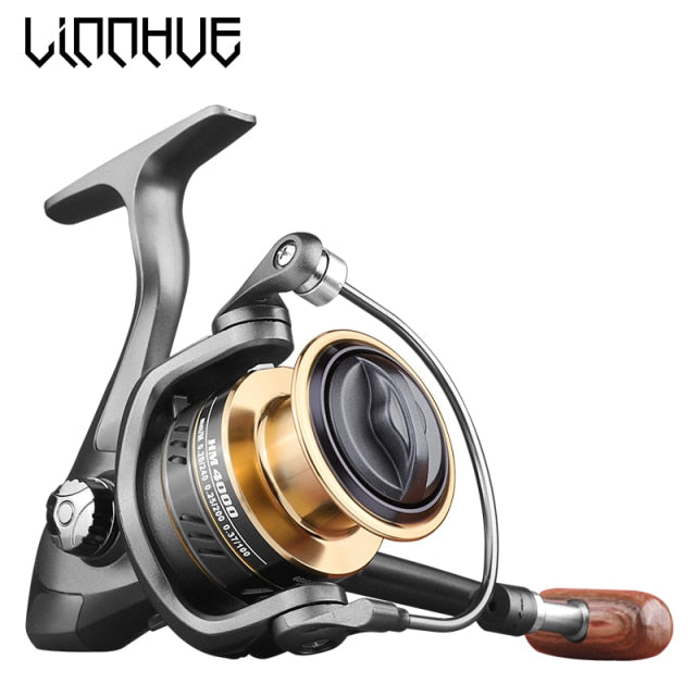 LINNHUE Fishing Reel HK1000-7000 Metal/EVA Grip 5.2:1 High Speed Spinning Reel Carp Fishing Saltwater Reel Send Gift 150m Line