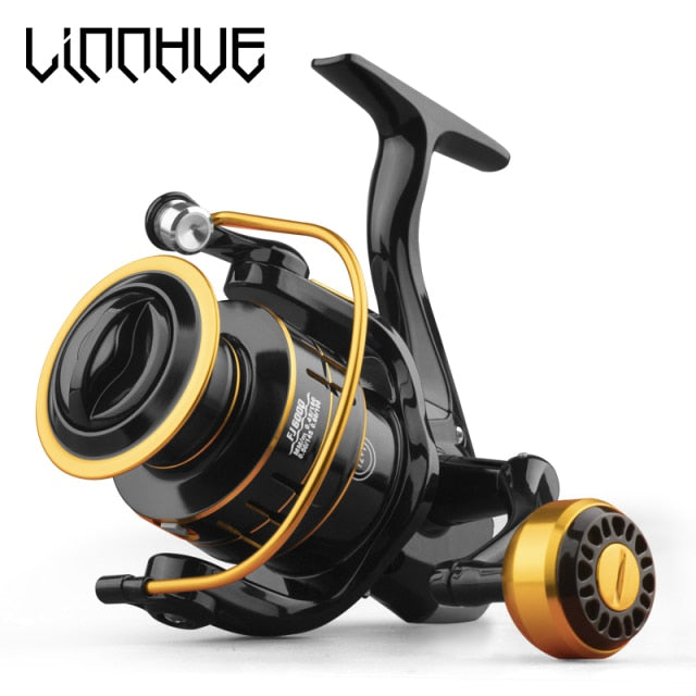 LINNHUE Fishing Reel HK1000-7000 Metal/EVA Grip 5.2:1 High Speed Spinning Reel Carp Fishing Saltwater Reel Send Gift 150m Line