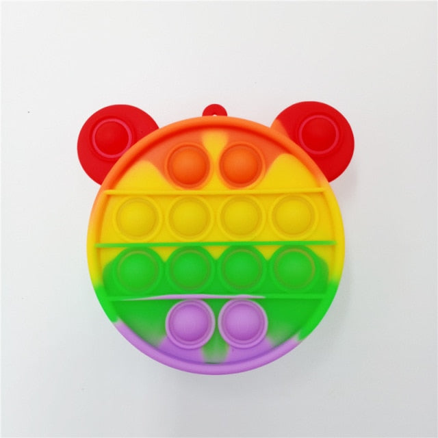 New Pop It Push Bubble Fidget Toys Pencil Case Children Stress Relief Squeeze Toy Antistress Popit Soft Squishy Kids Toys Gifts