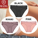 FINETOO 3PCS/Set Women Cotton Underwear Pantys Lingerie Letter Underpants Ladies 9 Solid Colors M-XXL Woman Sexy Panties Briefs