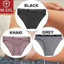 FINETOO 3PCS/Set Women Cotton Underwear Pantys Lingerie Letter Underpants Ladies 9 Solid Colors M-XXL Woman Sexy Panties Briefs