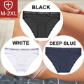 FINETOO 3PCS/Set Women Cotton Underwear Pantys Lingerie Letter Underpants Ladies 9 Solid Colors M-XXL Woman Sexy Panties Briefs