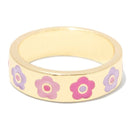 Smile Gal Ring Alien Flower Queen Rings Namel Thick Ring Size Luxury Spring Fine Lucky Jewelry Heart Clouds Rings for Women Gift