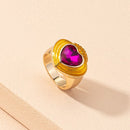 Smile Gal Ring Alien Flower Queen Rings Namel Thick Ring Size Luxury Spring Fine Lucky Jewelry Heart Clouds Rings for Women Gift