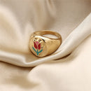 Smile Gal Ring Alien Flower Queen Rings Namel Thick Ring Size Luxury Spring Fine Lucky Jewelry Heart Clouds Rings for Women Gift