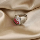 Smile Gal Ring Alien Flower Queen Rings Namel Thick Ring Size Luxury Spring Fine Lucky Jewelry Heart Clouds Rings for Women Gift