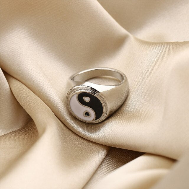 Smile Gal Ring Alien Flower Queen Rings Namel Thick Ring Size Luxury Spring Fine Lucky Jewelry Heart Clouds Rings for Women Gift