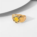 Smile Gal Ring Alien Flower Queen Rings Namel Thick Ring Size Luxury Spring Fine Lucky Jewelry Heart Clouds Rings for Women Gift