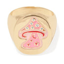 Smile Gal Ring Alien Flower Queen Rings Namel Thick Ring Size Luxury Spring Fine Lucky Jewelry Heart Clouds Rings for Women Gift