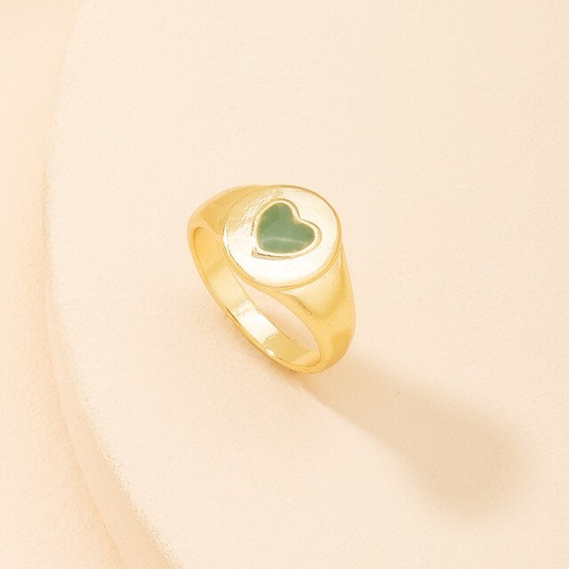 Smile Gal Ring Alien Flower Queen Rings Namel Thick Ring Size Luxury Spring Fine Lucky Jewelry Heart Clouds Rings for Women Gift