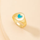 Smile Gal Ring Alien Flower Queen Rings Namel Thick Ring Size Luxury Spring Fine Lucky Jewelry Heart Clouds Rings for Women Gift