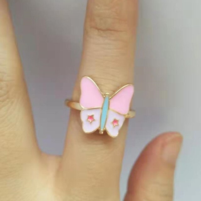 Smile Gal Ring Alien Flower Queen Rings Namel Thick Ring Size Luxury Spring Fine Lucky Jewelry Heart Clouds Rings for Women Gift