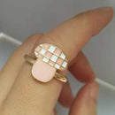 Smile Gal Ring Alien Flower Queen Rings Namel Thick Ring Size Luxury Spring Fine Lucky Jewelry Heart Clouds Rings for Women Gift