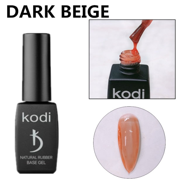 KODI Nude Color Jelly UV Gel Natural Rubber Base Nail Polish Translucent Semi Permanent Nail Art Lacquer Base Top Coat Gellak
