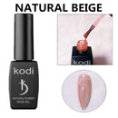 KODI Nude Color Jelly UV Gel Natural Rubber Base Nail Polish Translucent Semi Permanent Nail Art Lacquer Base Top Coat Gellak