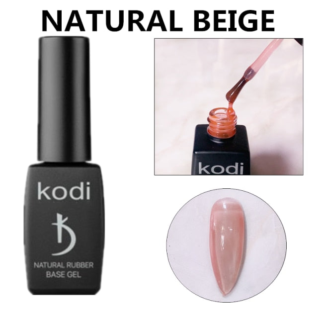 KODI Nude Color Jelly UV Gel Natural Rubber Base Nail Polish Translucent Semi Permanent Nail Art Lacquer Base Top Coat Gellak