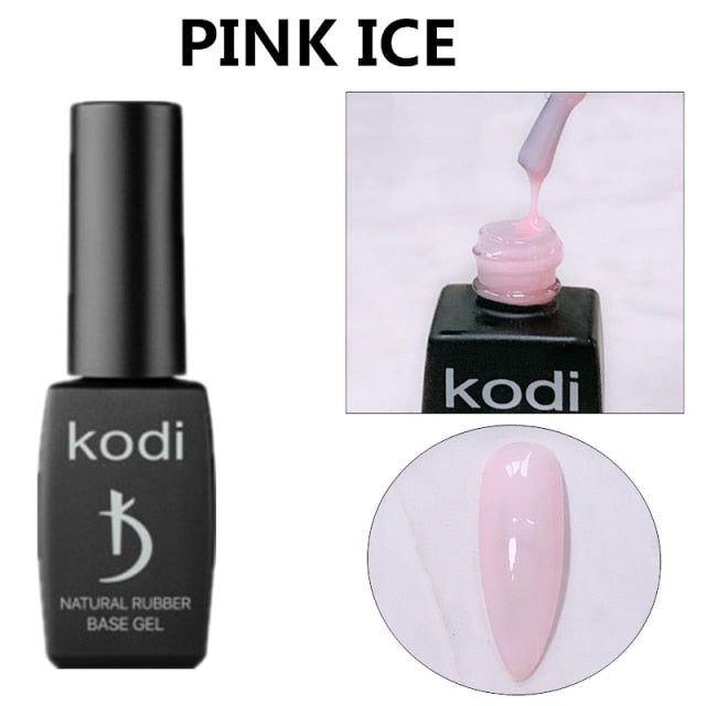 KODI Nude Color Jelly UV Gel Natural Rubber Base Nail Polish Translucent Semi Permanent Nail Art Lacquer Base Top Coat Gellak