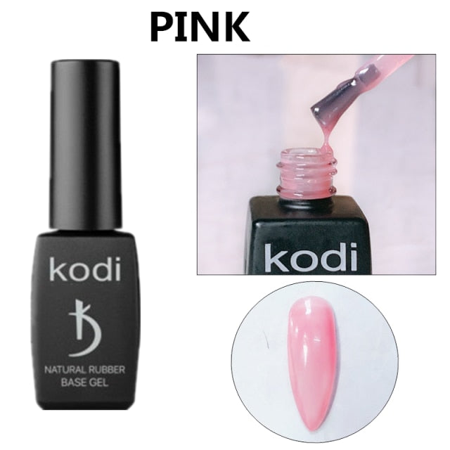KODI Nude Color Jelly UV Gel Natural Rubber Base Nail Polish Translucent Semi Permanent Nail Art Lacquer Base Top Coat Gellak