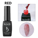 KODI Nude Color Jelly UV Gel Natural Rubber Base Nail Polish Translucent Semi Permanent Nail Art Lacquer Base Top Coat Gellak