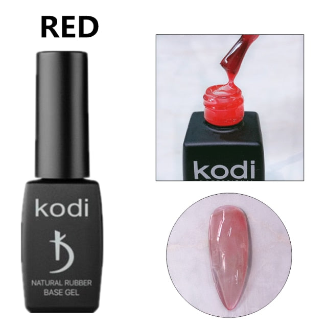 KODI Nude Color Jelly UV Gel Natural Rubber Base Nail Polish Translucent Semi Permanent Nail Art Lacquer Base Top Coat Gellak