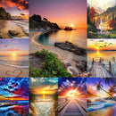 Diamond Painting 5D DIY Landscape Sunset Sea Cross Stitch Full Square Round Drill Embroidery Mosaic Home Room Decor Gift
