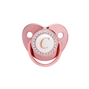 Name Initial Letters Baby Pacifier Newborn Silicone Pacifier Rose Gold Bling Infant Nipple BPA Free Baby Soother Dummy 0-24M