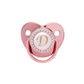 Name Initial Letters Baby Pacifier Newborn Silicone Pacifier Rose Gold Bling Infant Nipple BPA Free Baby Soother Dummy 0-24M