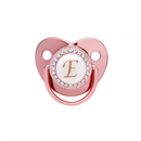 Name Initial Letters Baby Pacifier Newborn Silicone Pacifier Rose Gold Bling Infant Nipple BPA Free Baby Soother Dummy 0-24M