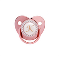Name Initial Letters Baby Pacifier Newborn Silicone Pacifier Rose Gold Bling Infant Nipple BPA Free Baby Soother Dummy 0-24M