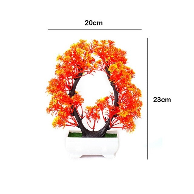 New Artificial Plants Pine Bonsai Small Tree Pot Plants Fake Flowers Potted Ornaments For Home Decoration Hotel Garden Decor