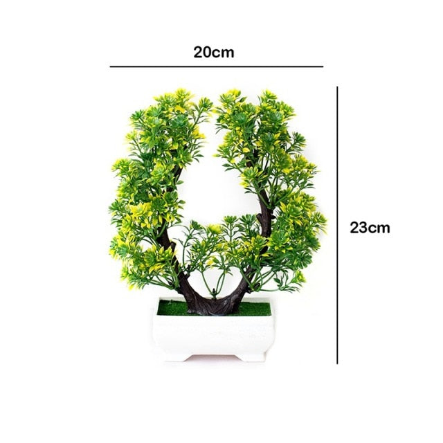 New Artificial Plants Pine Bonsai Small Tree Pot Plants Fake Flowers Potted Ornaments For Home Decoration Hotel Garden Decor