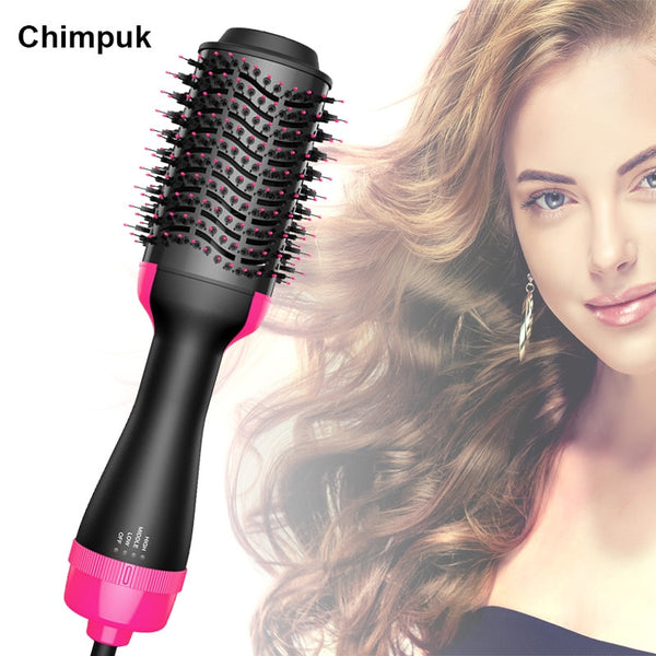 4 in 1 straightener hair blow dry hair curler Hair Dryer Hot Air Brush Styling Negative Ion Generator Hair Straightener Curler