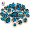 22 colors 50pcs/pack Mix size high grade Crystal buckle+claw rhinestone,Silver base galss sew on stones diy/Clothing accessories