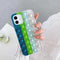 3D Push Rainbow Bubble Playgame Case For iphone 12mini 11 pro max Soft Cute for iphone Xr XS X 8 7 6 plus SE20 Fidget Toys