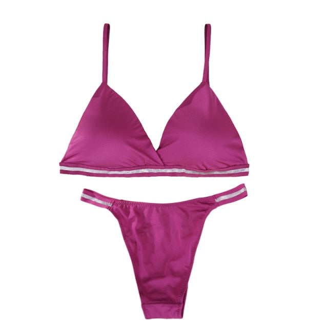 Seamless Bra Set for Women Underwear Push Up Lingerie Set Wire Free Bra and Panty Set Comfortable Intimates Female 2021