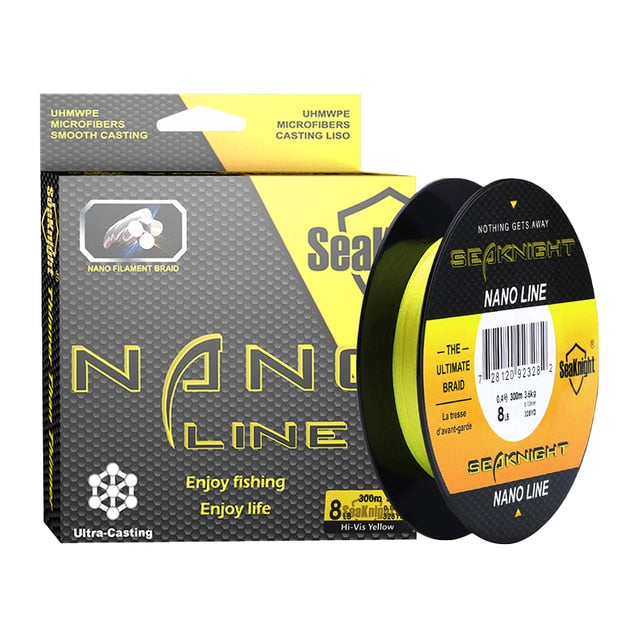 SeaKnight Brand NANO Series Fishing Lines 100M 300M 4 Strands Braided Line Multifilament PE Fishing Line 4 6 8 10LB 0.07-0.12mm