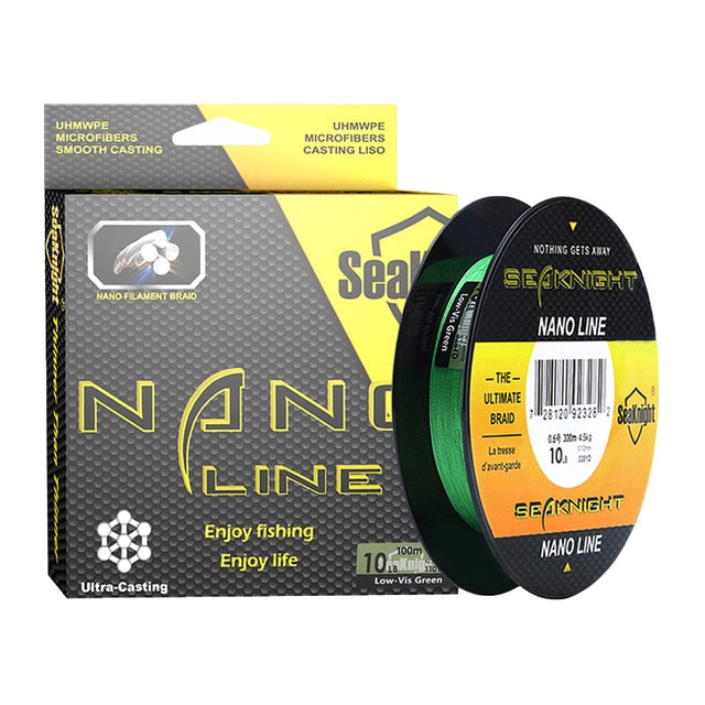 SeaKnight Brand NANO Series Fishing Lines 100M 300M 4 Strands Braided Line Multifilament PE Fishing Line 4 6 8 10LB 0.07-0.12mm