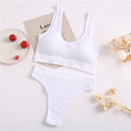 FINETOO Seamless Women Underwear Set Tops Set Panties Women Wireless Lingerie Suit Padded Bras S-XL Backless Bralette Lingeries