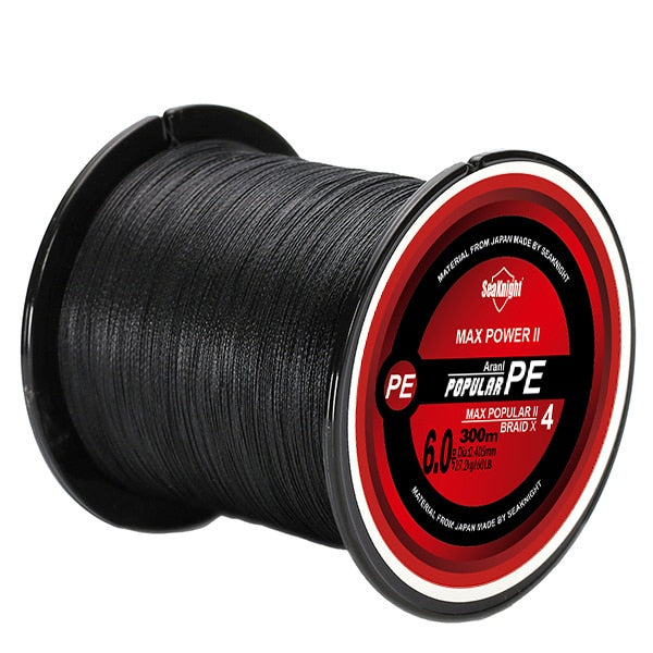 SeaKnight Brand TriPoseidon Series 4 Strands 300M PE Braided Fishing Line 8-80LB Multifilament Fishing Line Smooth Carp Fishing