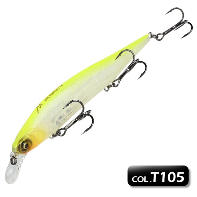 MEREDITH ITO SHINER-115SP Tungsten Weight System Top Fishing Lures Minnow Wobbler Quality Fishing Tackle Hooks For Fishing