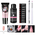 Mobray Poly Nail Gel Set 6W LED Lamp Full Manicure Set Quick Extension Nail Kit Gel Building Polygels Set For Nails Tool Kit