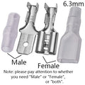 100Pcs 2.8mm 4.8mm 6.3mm Plug Spring Female Male Spade Cold Crimp Terminals Connector Car Speaker Electrical Wire Connectors Set