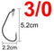 20pcs Wide Gap Worm Fishing Hooks Jig Crank Big Bass Hook Black High Carbon Steel Crank Barbed Hook for Soft Fishing Lure