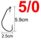 20pcs Wide Gap Worm Fishing Hooks Jig Crank Big Bass Hook Black High Carbon Steel Crank Barbed Hook for Soft Fishing Lure