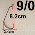 20pcs Wide Gap Worm Fishing Hooks Jig Crank Big Bass Hook Black High Carbon Steel Crank Barbed Hook for Soft Fishing Lure