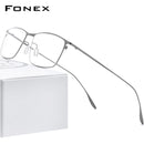 FONEX Titanium Alloy Glasses Frame Men Square Myopia Prescription Eyeglasses Frames 2020 New Full Optical Korean Eyewear 8105