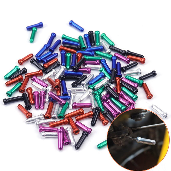 20PCS Bicycle Cable End Caps Bike Wire End Caps Brake Derailleur Shifter Cable Tips Crimps Tail Cap Bike Accessories
